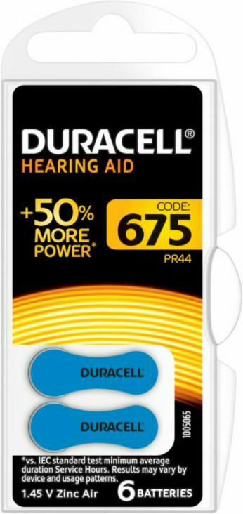 Duracell Activair Μπαταρίες Ακουστικών Βαρηκοΐας 675 1.4V 6τμχ