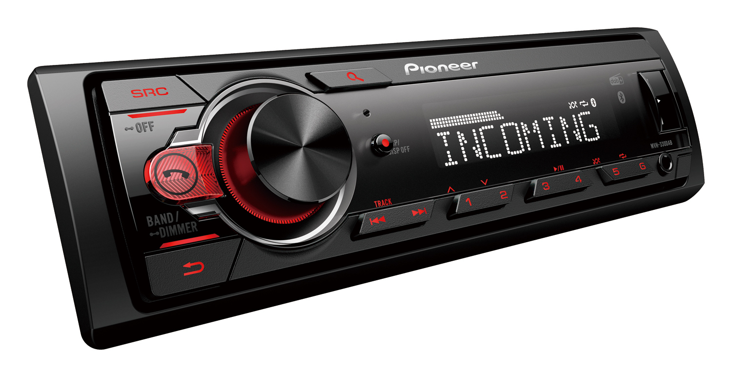 Pioneer Ηχοσύστημα Αυτοκινήτου 1DIN (Bluetooth/USB) με Αποσπώμενη Πρόσοψη MVH-330DAB - Image 2