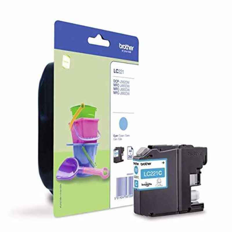 Brother LC221 Γνήσιο Μελάνι Εκτυπωτή InkJet Κυανό (LC-221C) - Image 3