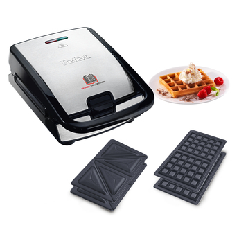 Tefal Snack Collection Τοστιέρα με Αποσπώμενες Πλάκες για 2 Τοστ 700W Inox - Image 2