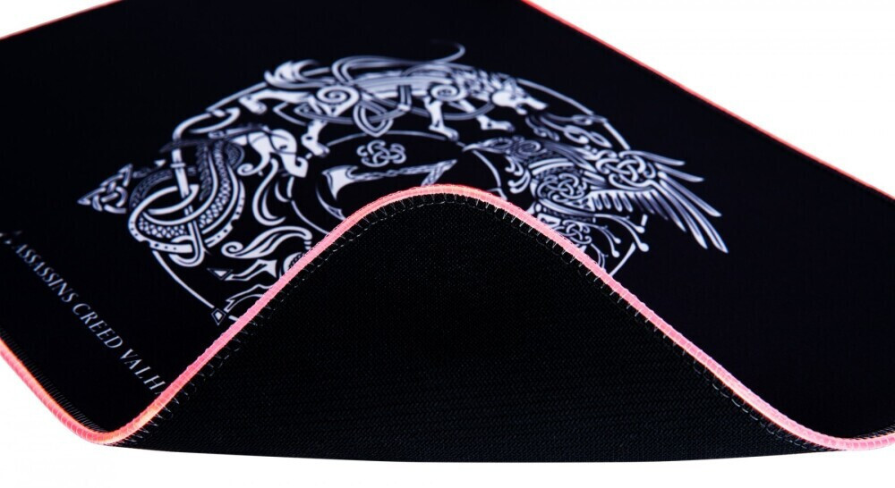 Deltaco L33T Assassin's Creed Valhalla Gaming Mouse Pad Medium 355mm με RGB Φωτισμό Μαύρο - Image 2