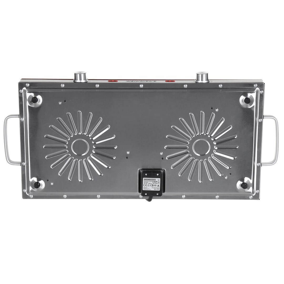 Heinrich's Επιτραπέζια Εστία Κεραμική Διπλή Μαύρη - Image 2