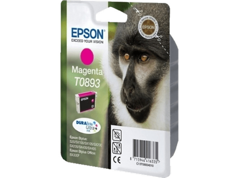 Epson T0893 Γνήσιο Μελάνι Εκτυπωτή InkJet Ματζέντα (C13T08934011 C13T08934010) - Image 2