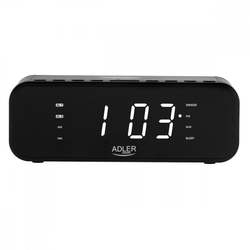 Adler AD 1192B Επιτραπέζιο Ψηφιακό Ρολόι με Ξυπνητήρι, Ραδιόφωνο και Ασύρματη Φόρτιση AD 1192b - Image 5