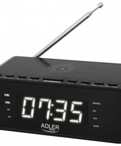 Adler AD 1192B Επιτραπέζιο Ψηφιακό Ρολόι με Ξυπνητήρι, Ραδιόφωνο και Ασύρματη Φόρτιση AD 1192b
