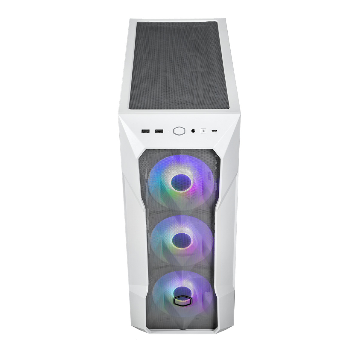 CoolerMaster Masterbox TD500 Mesh V2 Gaming Midi Tower Κουτί Υπολογιστή με Πλαϊνό Παράθυρο και RGB Φωτισμό Λευκό - Image 3