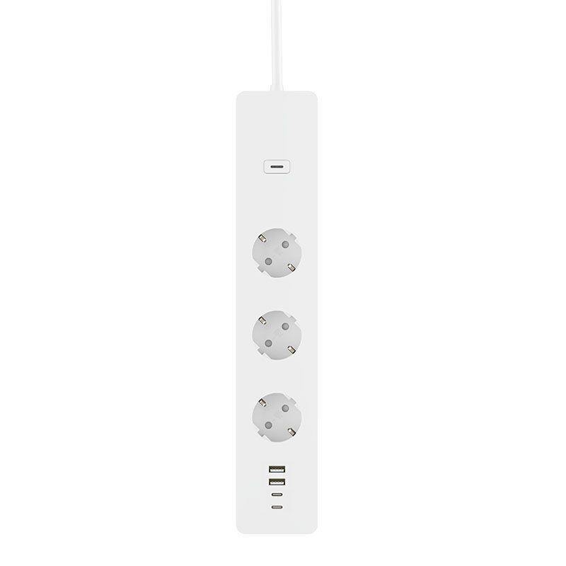 Woox Smart Πολύπριζο Ασφαλείας 3 Θέσεων με 2 USB-A, 2 USB-C, Διακόπτη και Καλώδιο 1.5m R6132
