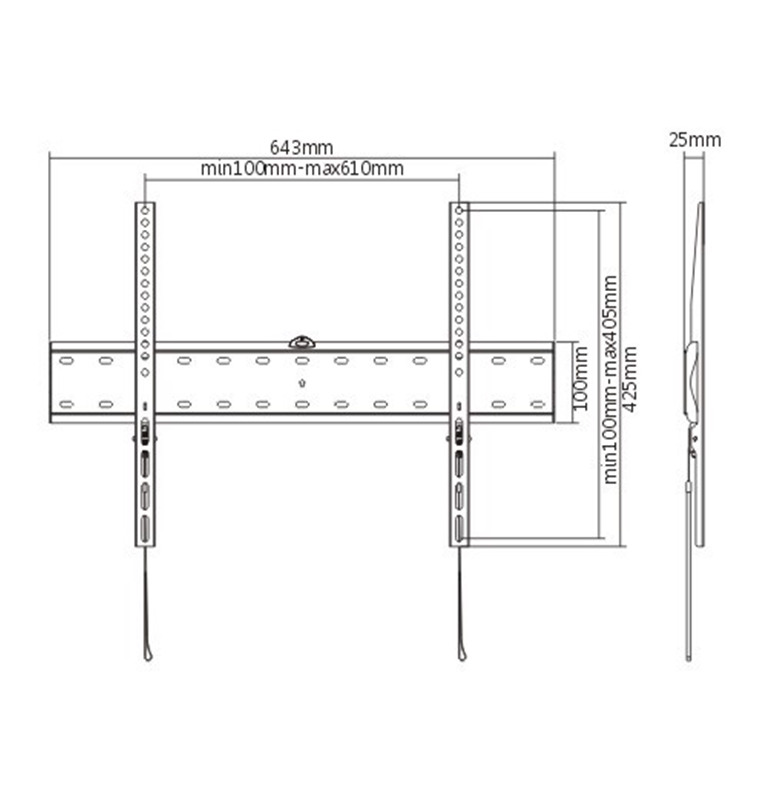 Gembird WM-70F-01 Βάση Τηλεόρασης έως 70" - Image 3