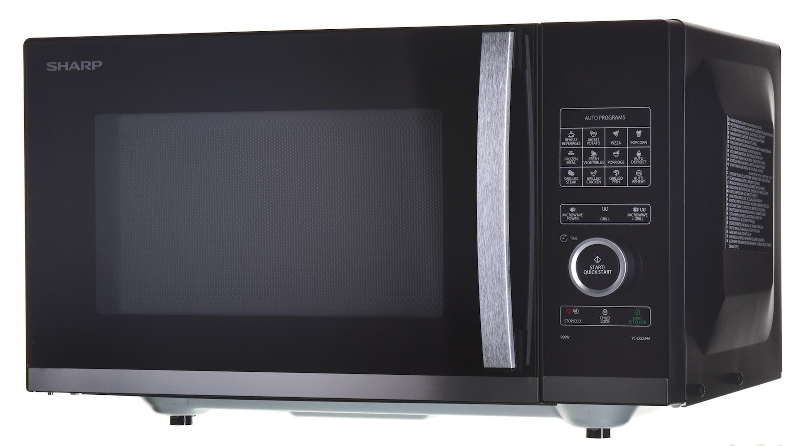 Sharp YC-QG234AE-B Φούρνος Μικροκυμάτων με Grill 23lt Μαύρος