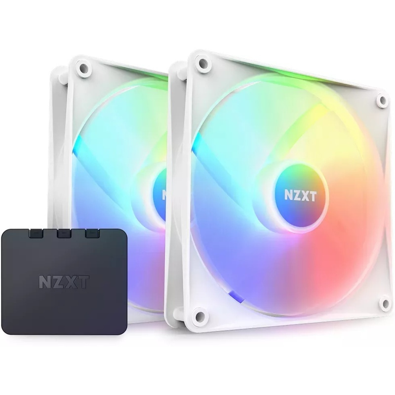 NZXT F140 RGB Core Case Fan με Σύνδεση 4-Pin PWM 2τμχ Λευκό