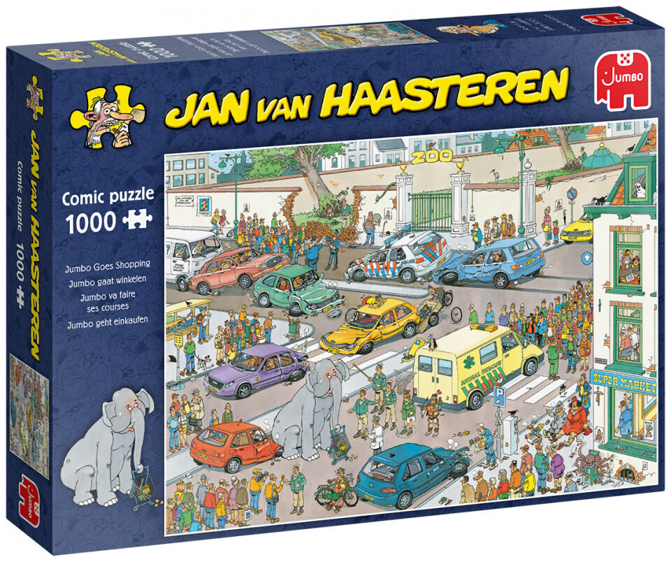 Puzzle Jumbo Goes Shopping Jan Van Haasteren 2D 1000 Κομμάτια