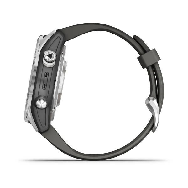 Garmin Fenix 7S Pro Solar Stainless Steel 42mm Αδιάβροχο Smartwatch με Παλμογράφο (Silver with Graphite Band) - Image 5