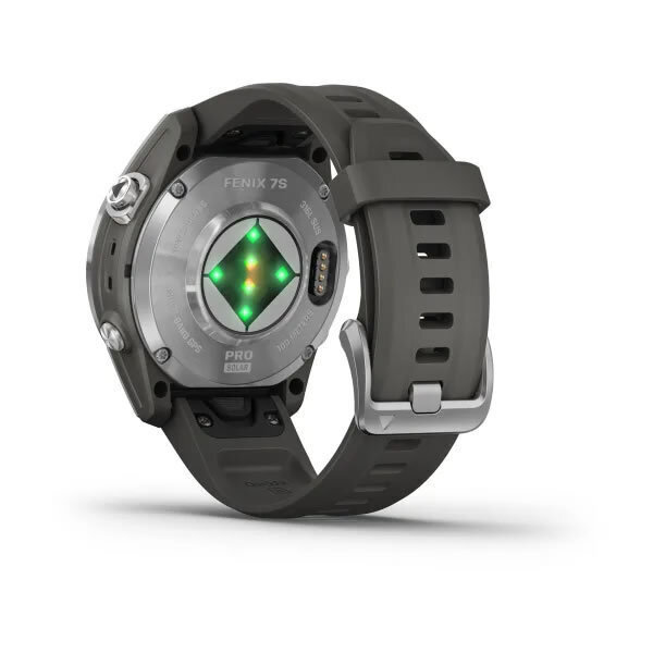 Garmin Fenix 7S Pro Solar Stainless Steel 42mm Αδιάβροχο Smartwatch με Παλμογράφο (Silver with Graphite Band) - Image 4