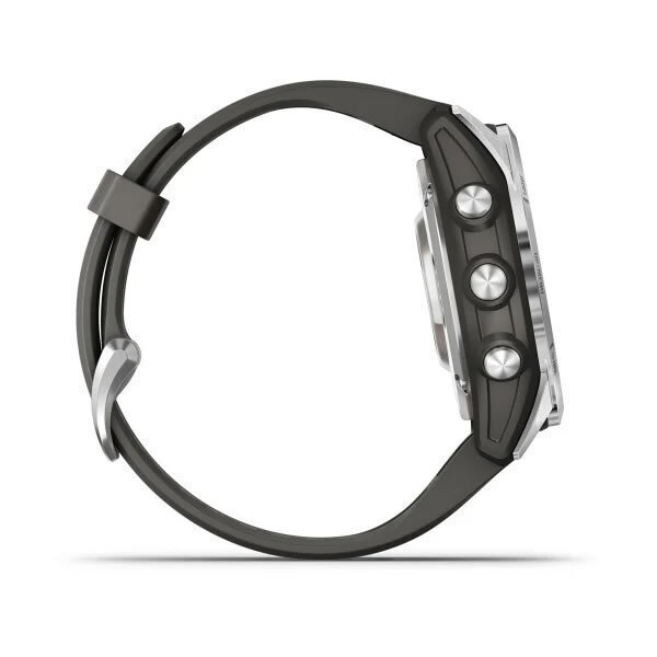 Garmin Fenix 7S Pro Solar Stainless Steel 42mm Αδιάβροχο Smartwatch με Παλμογράφο (Silver with Graphite Band) - Image 10