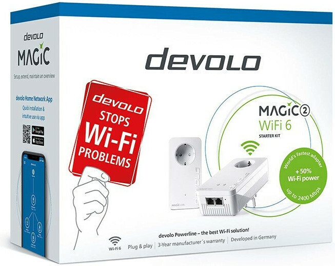 Devolo Magic 2 WiFi 6 (DE) Διπλού Kit για Ασύρματη Σύνδεση - Passthrough
