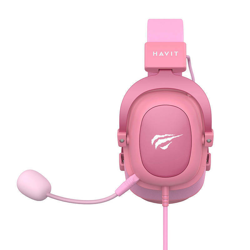Havit H2002D Over Ear Gaming Headset με σύνδεση 3.5mm Ροζ - Image 5