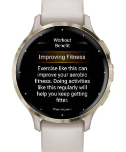 Garmin Venu 3S Stainless Steel 41mm Αδιάβροχο Smartwatch με Παλμογράφο (Soft Gold Stainless Steel Bezel with Ivory Case and Silicone Band)