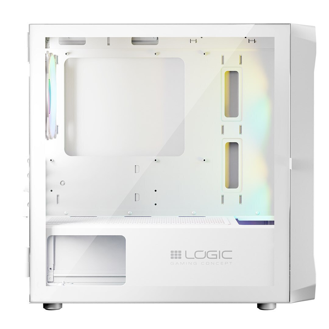 Logic Portos ARGB Mini Tower Κουτί Υπολογιστή με Πλαϊνό Παράθυρο Λευκό - Image 12