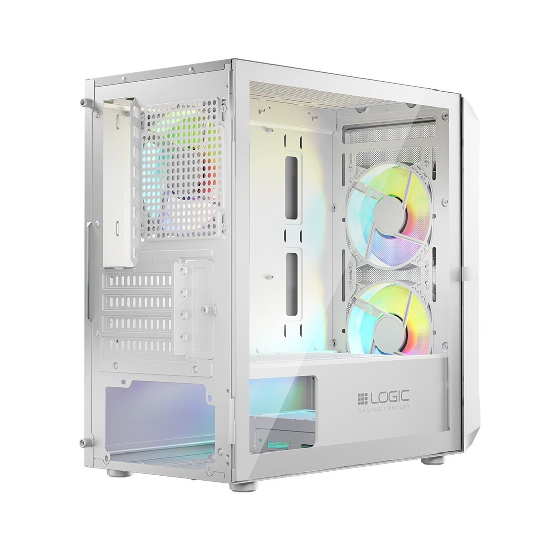 Logic Portos ARGB Mini Tower Κουτί Υπολογιστή με Πλαϊνό Παράθυρο Λευκό - Image 14