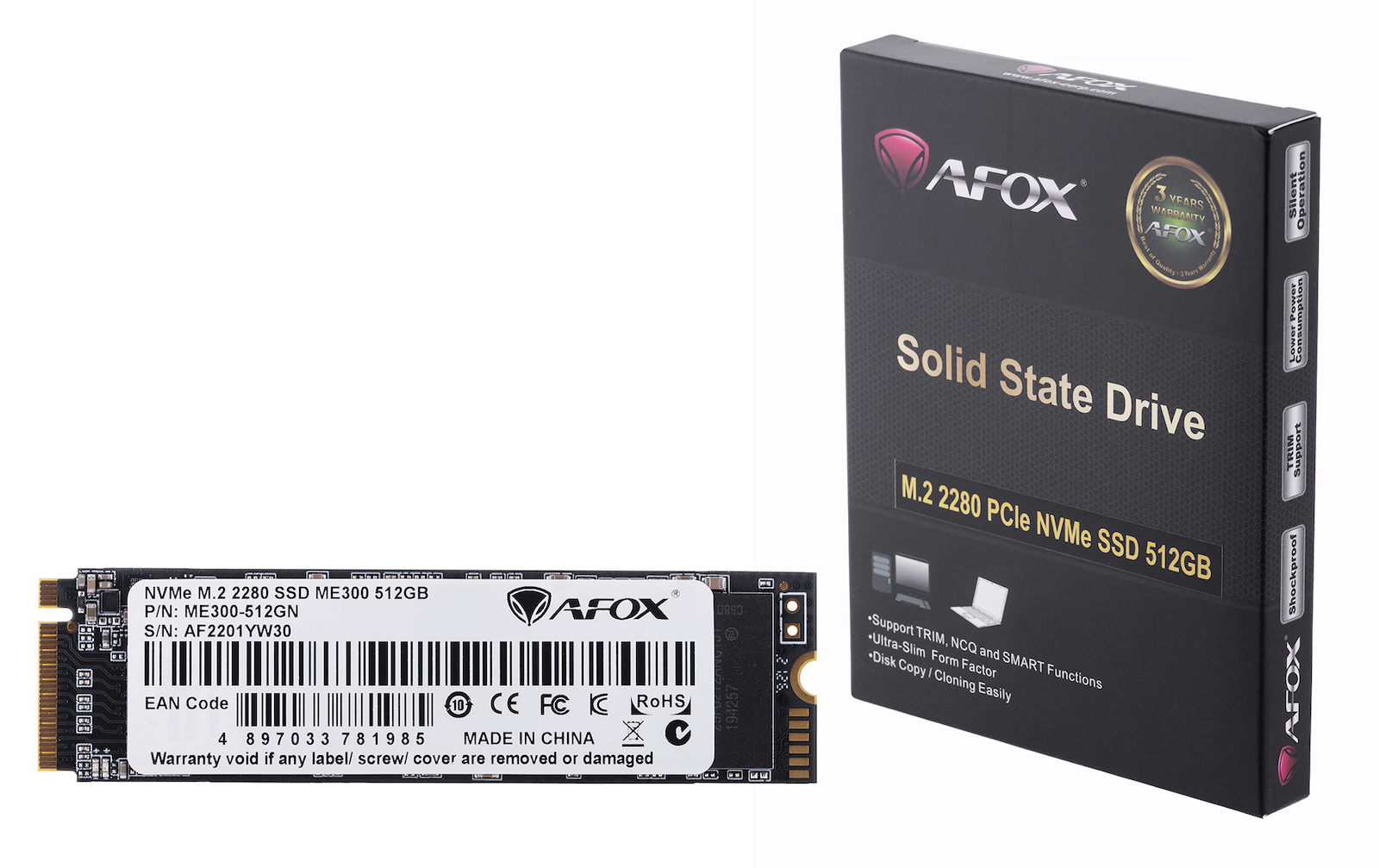 Afox ME300 SSD 512GB M.2 NVMe PCI Express 3.0 ME300-512GN - Image 4