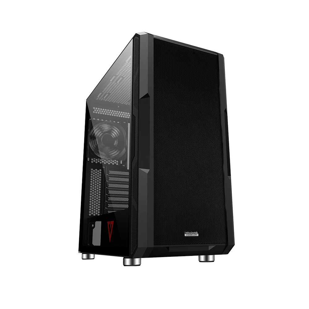 Modecom Amirani Gaming Midi Tower Κουτί Υπολογιστή με Πλαϊνό Παράθυρο Μαύρο