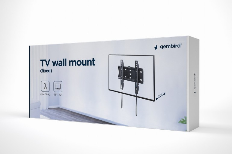 Gembird WM-42F-01 Βάση Τηλεόρασης Τοίχου έως 42" και 30kg - Image 2