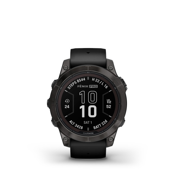 Garmin Fenix 7 Pro Sapphire Solar Titanium 47mm Αδιάβροχο Smartwatch με Παλμογράφο (Titanium Carbon Gray DLC with Black) - Image 2