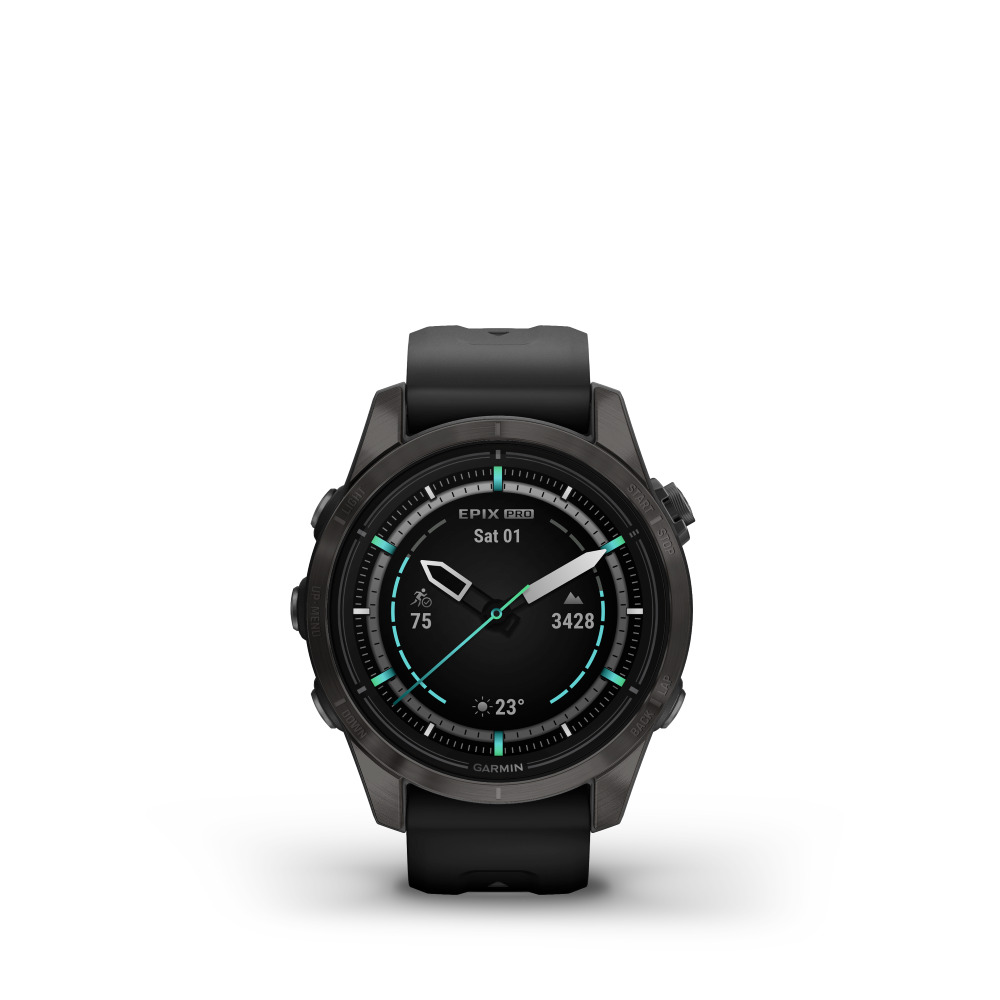 Garmin Epix Pro Sapphire Edition 42mm Carbon Gray DLC Titanium with Black