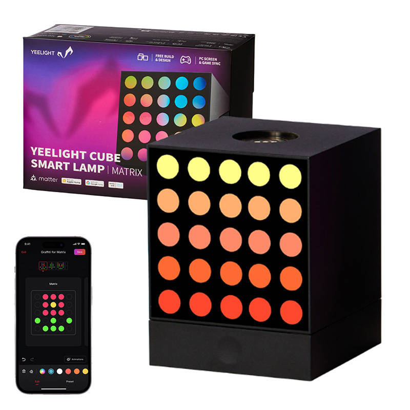 Yeelight Smart Διακοσμητικό Φωτιστικό Smart LED RGB Πίνακας 5x5x75εκ. YLFWD-0010
