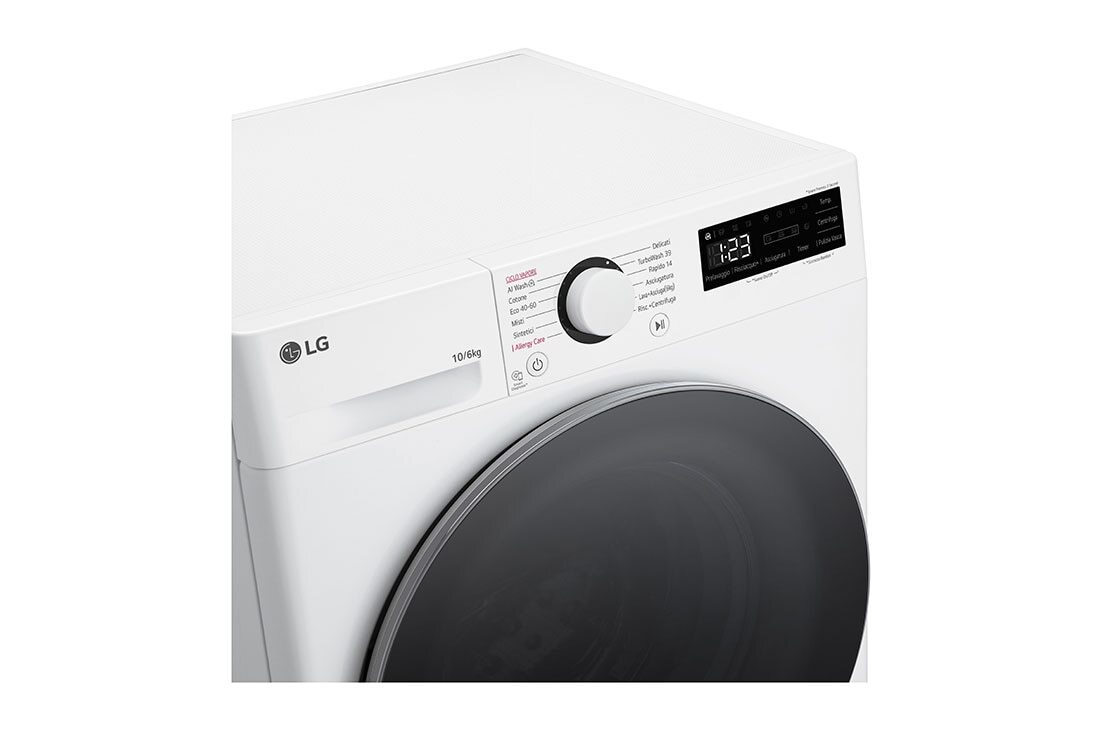 LG D4R5010TSWS Πλυντήριο-Στεγνωτήριο Ρούχων 10kg/6kg Ατμού 1400 Στροφές - Image 4