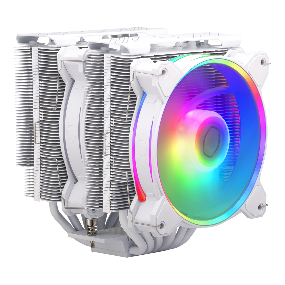 CoolerMaster Hyper 622 Halo White Ψύκτρα Επεξεργαστή Διπλού Ανεμιστήρα για Socket AM4/AM5/1200/115x/1700 με ARGB Φωτισμό Λευκή - Image 2
