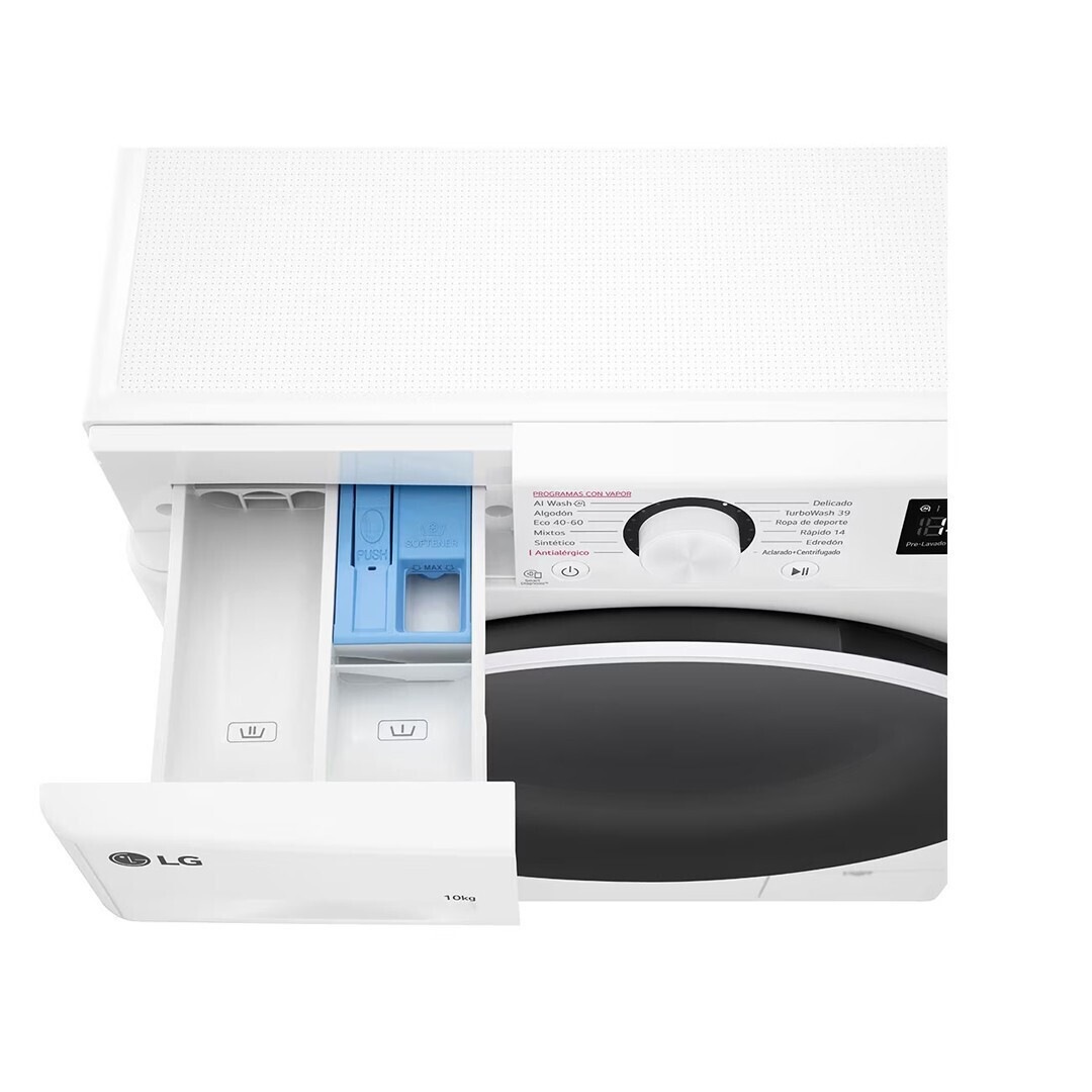 LG Πλυντήριο Ρούχων 10kg με Τεχνολογία Ατμού 1400 Στροφών TurboWash F4R5010TSWW - Image 3