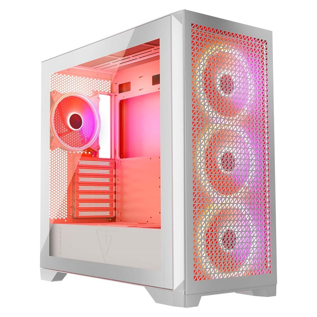 Modecom Volcano Expanse T Apex ARGB Gaming Midi Tower Κουτί Υπολογιστή με Πλαϊνό Παράθυρο Λευκό - Image 4