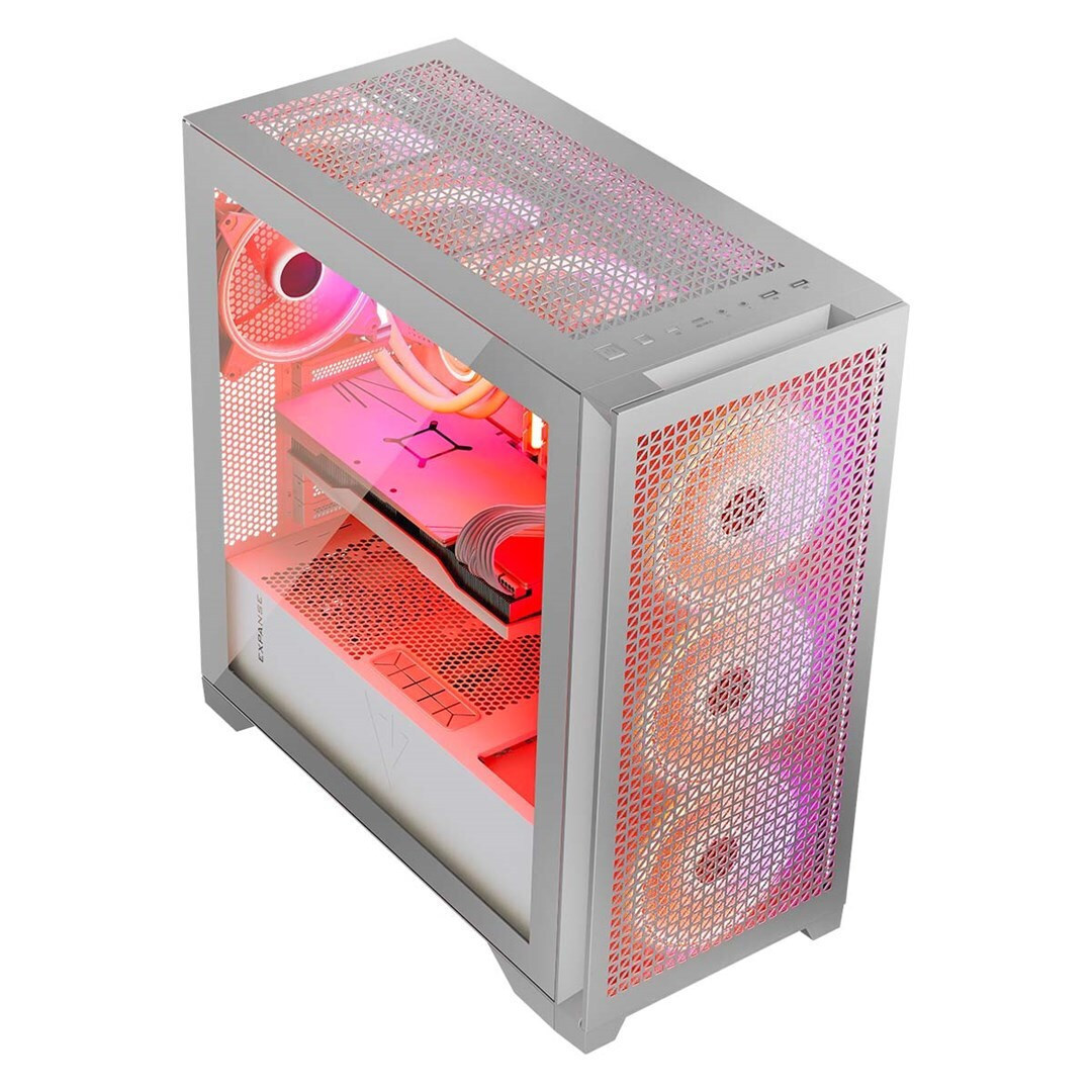 Modecom Volcano Expanse T Apex ARGB Gaming Midi Tower Κουτί Υπολογιστή με Πλαϊνό Παράθυρο Λευκό - Image 9