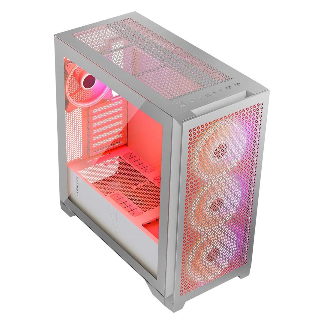 Modecom Volcano Expanse T Apex ARGB Gaming Midi Tower Κουτί Υπολογιστή με Πλαϊνό Παράθυρο Λευκό - Image 11
