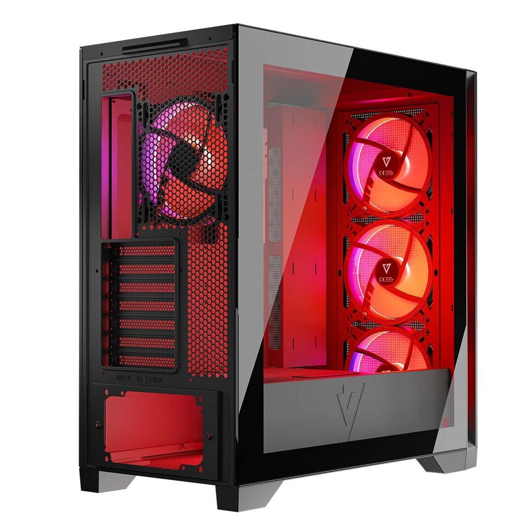 Modecom Volcano Expanse S Apex ARGB Midi Tower Κουτί Υπολογιστή με Πλαϊνό Παράθυρο Μαύρο - Image 2