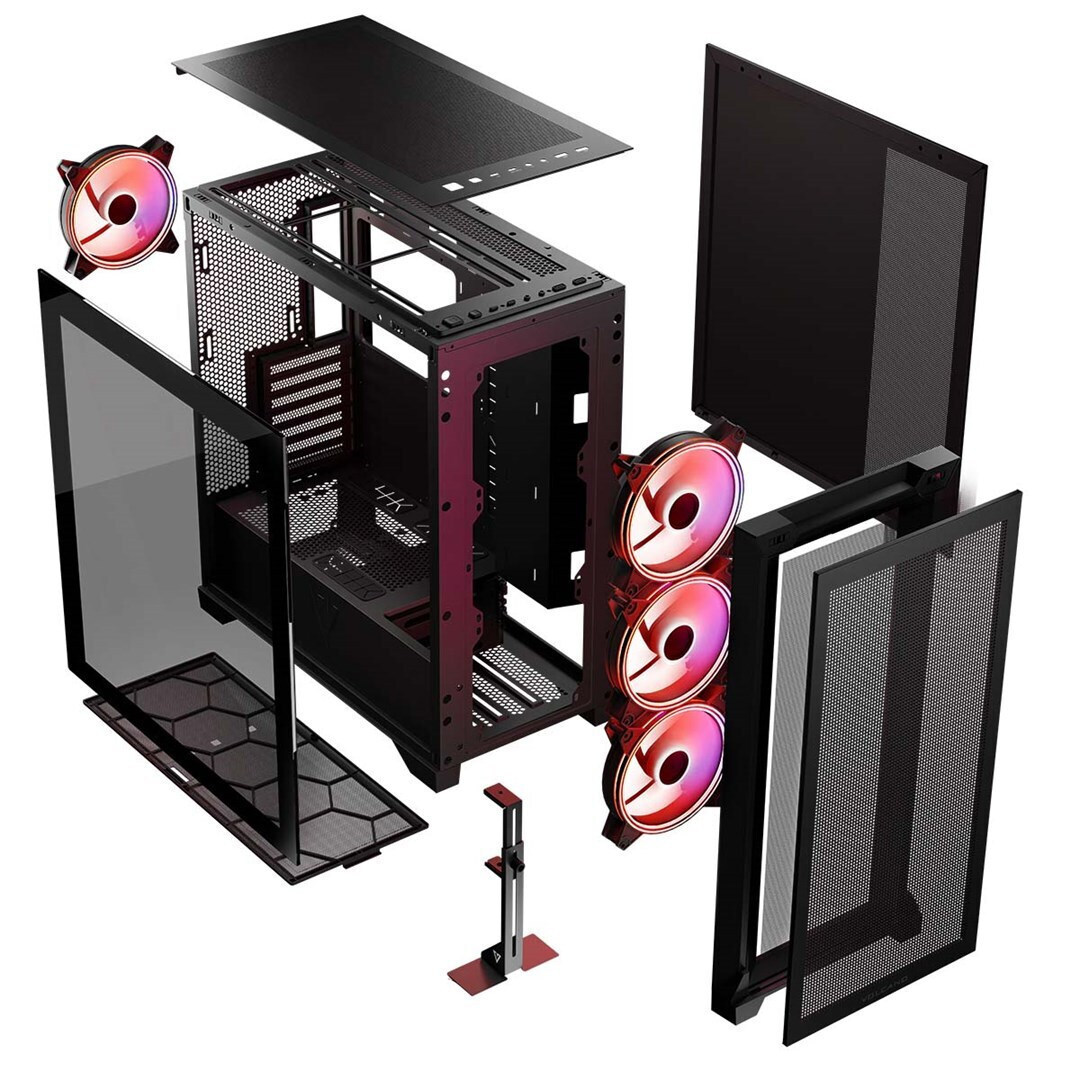 Modecom Volcano Expanse S Apex ARGB Midi Tower Κουτί Υπολογιστή με Πλαϊνό Παράθυρο Μαύρο - Image 16