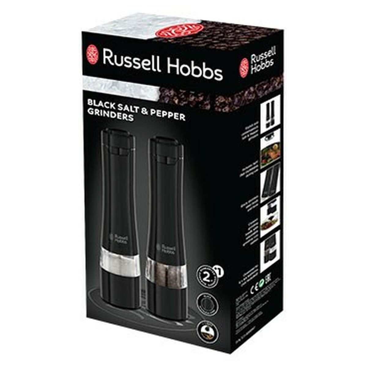 Russell Hobbs Σετ Ηλεκτρικοί Μύλοι Μπαχαρικών Inox σε Μαύρο Χρώμα 2τμχ - Image 9