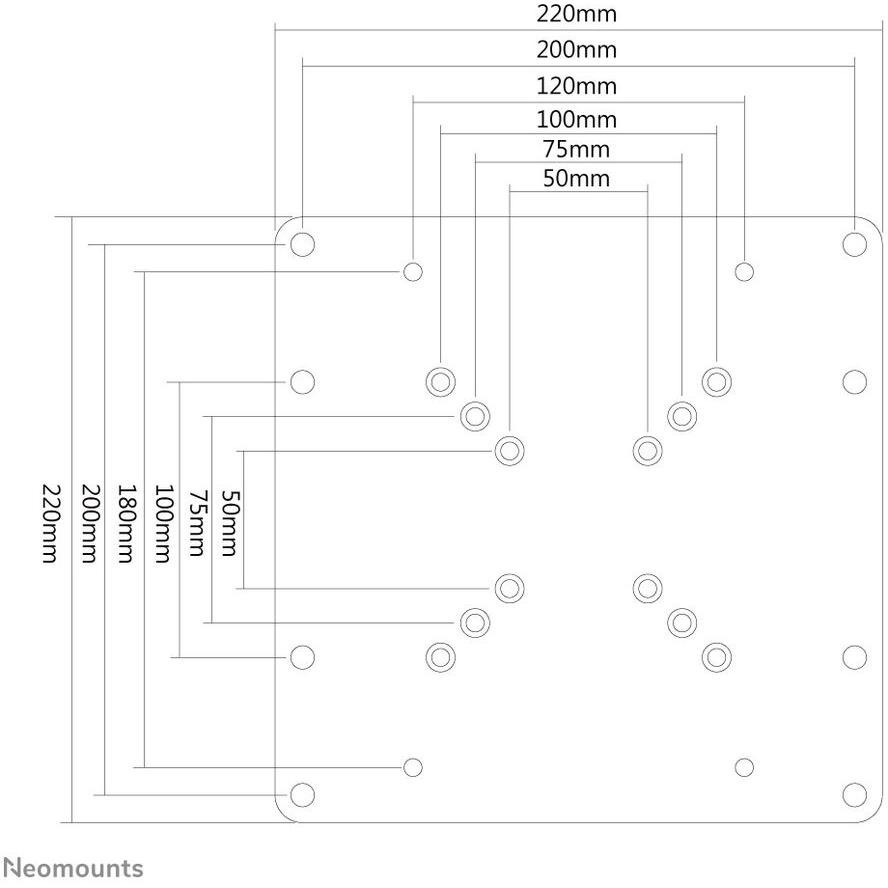 Neomounts FPMA-VESA200 Βάση Τηλεόρασης Τοίχου έως 42" και 35kg Ασημί - Image 4