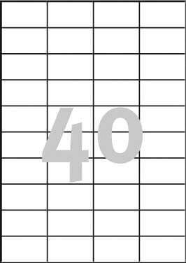 Avery Αυτοκόλλητες Ετικέτες Α4 Ορθογώνιες 52.5x29.7mm