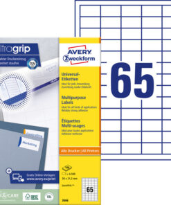 Avery Αυτοκόλλητες Ετικέτες Α4 Ορθογώνιες 38x21.2mm