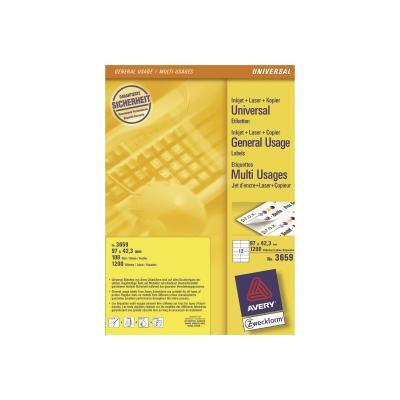 Avery Αυτοκόλλητες Ετικέτες Α4 Ορθογώνιες 97x42.3mm