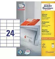 Avery Αυτοκόλλητες Ετικέτες Α4 Ορθογώνιες 70x35mm