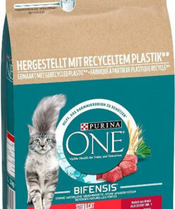 Alternative view of Purina One Ξηρά Τροφή για Στειρωμένες Γάτες με Βοδινό 3kg