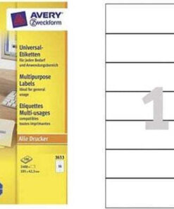 Avery Αυτοκόλλητες Ετικέτες Α4 Ορθογώνιες 105x42.3mm
