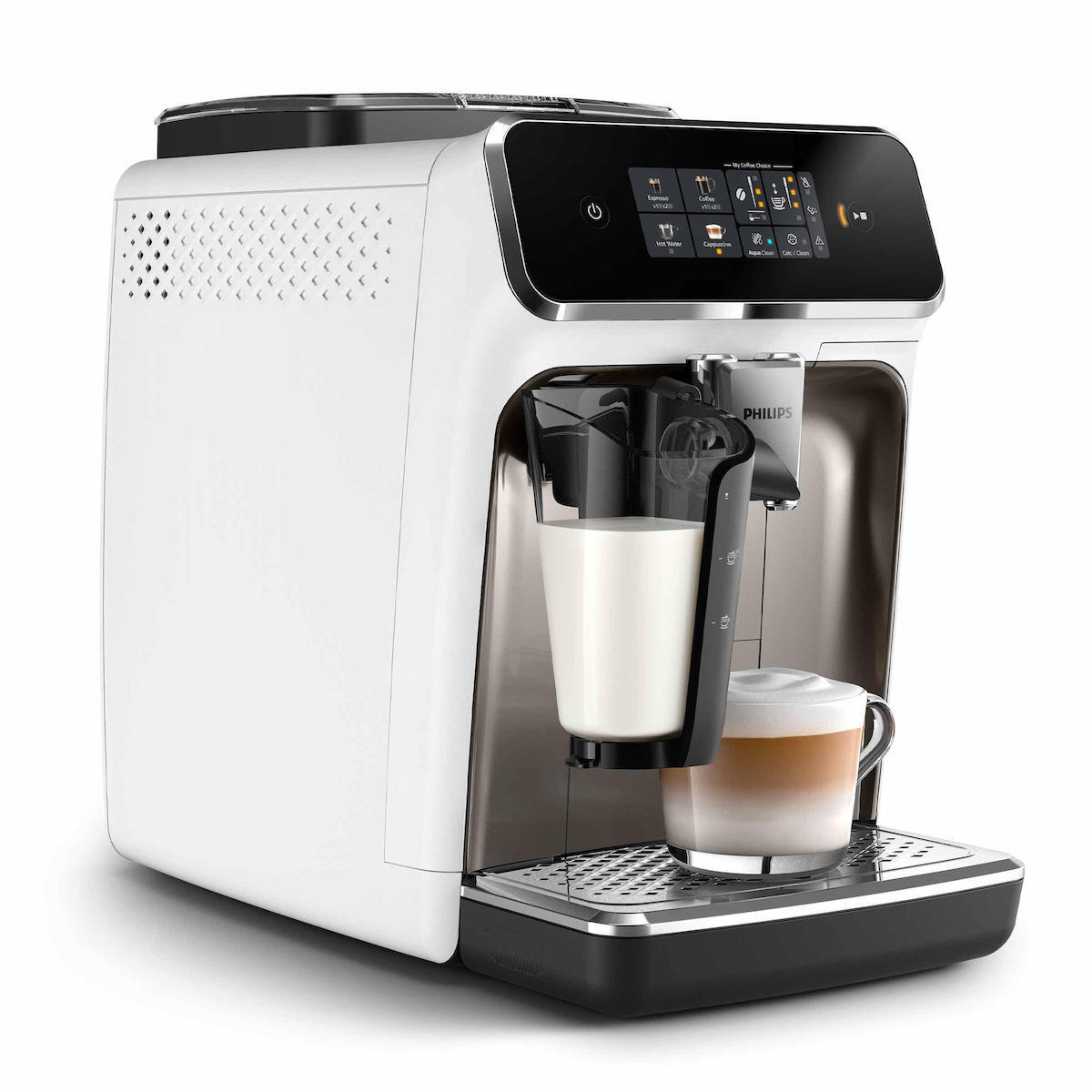 Philips Series 2300 Αυτόματη Μηχανή Espresso 1500W Πίεσης 15bar για Cappuccino με Μύλο Άλεσης Λευκή - Image 2