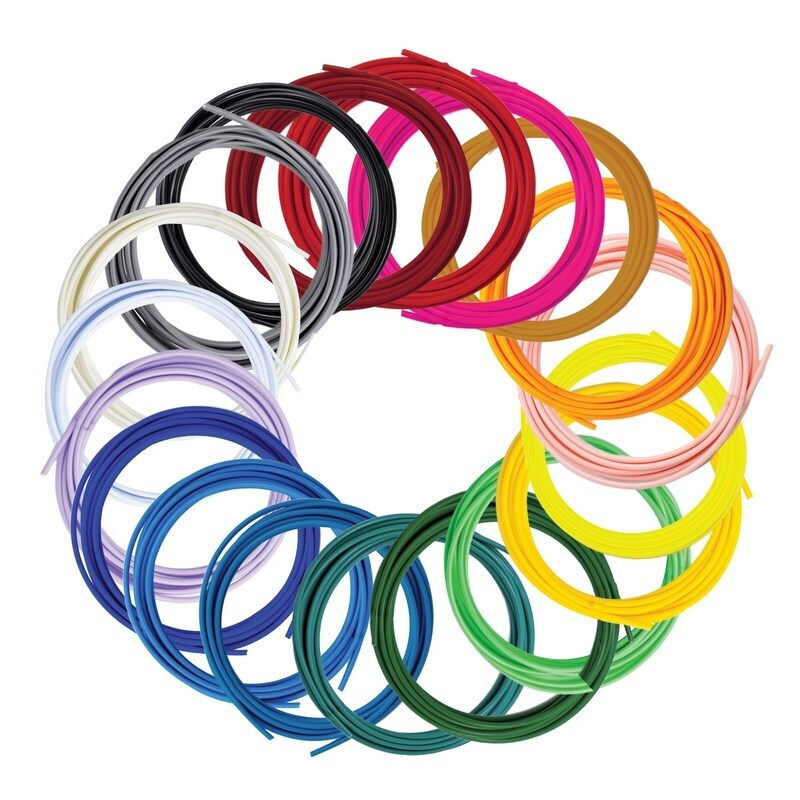 3doodler Filament Flow 20 Pla 20 Colors Refill Pack Polylactic Acid Pla Black Blue Dark Green Dark Pink Gold Green Lilac Navy Orange Pink Transparent White Yellow