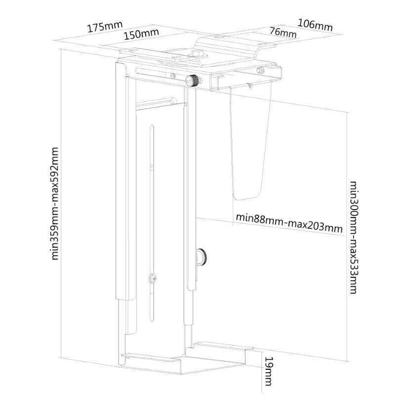 Neomounts Βάση Γραφείου Υπολογιστή NM-CPU100BLACK - Image 6