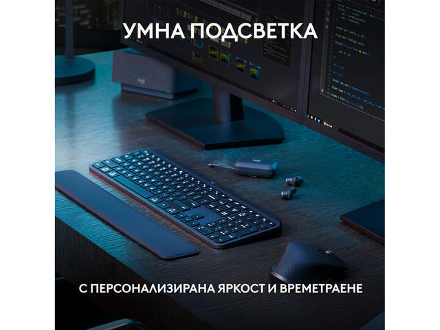 Logitech MX Keys S Ασύρματο Bluetooth Πληκτρολόγιο International English Graphite με Στήριγμα Καρπού - Image 6