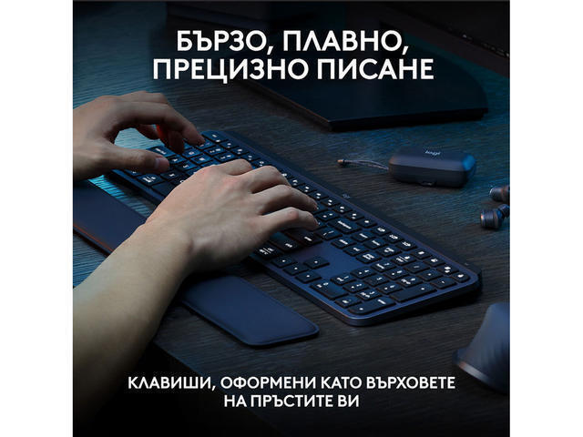 Logitech MX Keys S Ασύρματο Bluetooth Πληκτρολόγιο International English Graphite με Στήριγμα Καρπού - Image 7